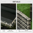 Patio Furniture, Brindlestone Terrace 6pc Outdoor Patio Set with Sofa, Chairs, Stools and Table - Grey - Seasonal Overstock