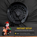 Christmas Decorations, Inflatable Santa on a Motorcycle 5.5ft Tall with LED Lights for Indoor Outdoor Christmas Display - Seasonal Overstock