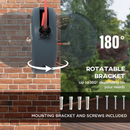 Gardening Accessories, 49ft Retractable Wall Mounted Garden Hose Reel with Swivel Mount and Lock in Length - Seasonal Overstock