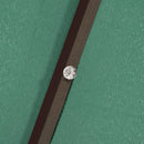 Patio Umbrellas, 6.5' x 10' Rectangular Tilting Patio Umbrella, Solar LED Lights & Hand Crank - Dark Green - Seasonal Overstock