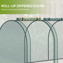 9' x 4' Mesh Garden Protection Crop Cage Cover with 3 Zipper Doors - Green