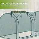 8' x 4' Mesh Garden Protection Crop Cage Cover with 2 Zipper Doors - Green