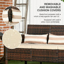 Patio Furniture, Fenton Falls Rattan Outdoor Patio Sofa - Brown - Seasonal Overstock