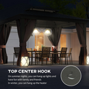 Gazebos, Tamerlaine 10' x 12' Steel Roof Outdoor Gazebo Shelter with Vented Roof and Aluminum Frame - Brown - Seasonal Overstock