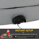 Christmas Decorations, Inflatable Santa on a Snowmobile 5.2ft Tall with LED Lights for Indoor Outdoor Christmas Display - Seasonal Overstock