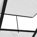 6' x 10' Polycarbonate Walk-in Greenhouse with Aluminum Frame and Sliding Door - Grey