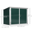 Storage Sheds, 6' x 3' Lockable Utility Storage Shed with Lift Top and 2 Doors for Garbage and Recycling Bins - Green - Seasonal Overstock