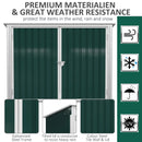 Storage Sheds, 6' x 3' Lockable Utility Storage Shed with Lift Top and 2 Doors for Garbage and Recycling Bins - Green - Seasonal Overstock