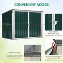 Storage Sheds, 6' x 3' Lockable Utility Storage Shed with Lift Top and 2 Doors for Garbage and Recycling Bins - Green - Seasonal Overstock