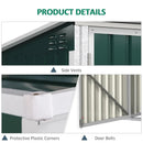 Storage Sheds, 6' x 3' Lockable Utility Storage Shed with Lift Top and 2 Doors for Garbage and Recycling Bins - Green - Seasonal Overstock