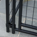 Dog Kennel, 6' x 4' Solid Steel Fence Outdoor Dog Kennel with 6' Height and Oxford Canopy Cover - Seasonal Overstock