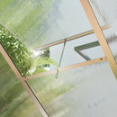 6' x 10' Polycarbonate Walk-in Greenhouse with Aluminum Frame and Sliding Door - Silver