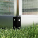 6' x 10' Polycarbonate Walk-in Greenhouse with Aluminum Frame and Sliding Door - Silver