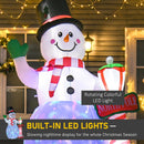 Christmas Decorations, 7.9ft Inflatable Christmas North Pole Snowman with LED Party Lights for Indoor and Outdoor Display - Seasonal Overstock