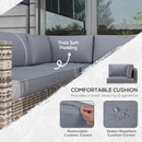 Manhattan Bay 4pc Outdoor Patio Corner Sectional Sofa with Table - Light Grey