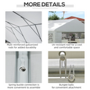 Canopy Tents, 23' x 39' Large White Canopy Tent with 12 Window Wall Panels, 2 Roll Up Door Panels - Seasonal Overstock