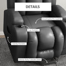 Lift Chairs, Darian Dark Grey Faux Leather Powered Lift Chair Recliner - Seasonal Overstock