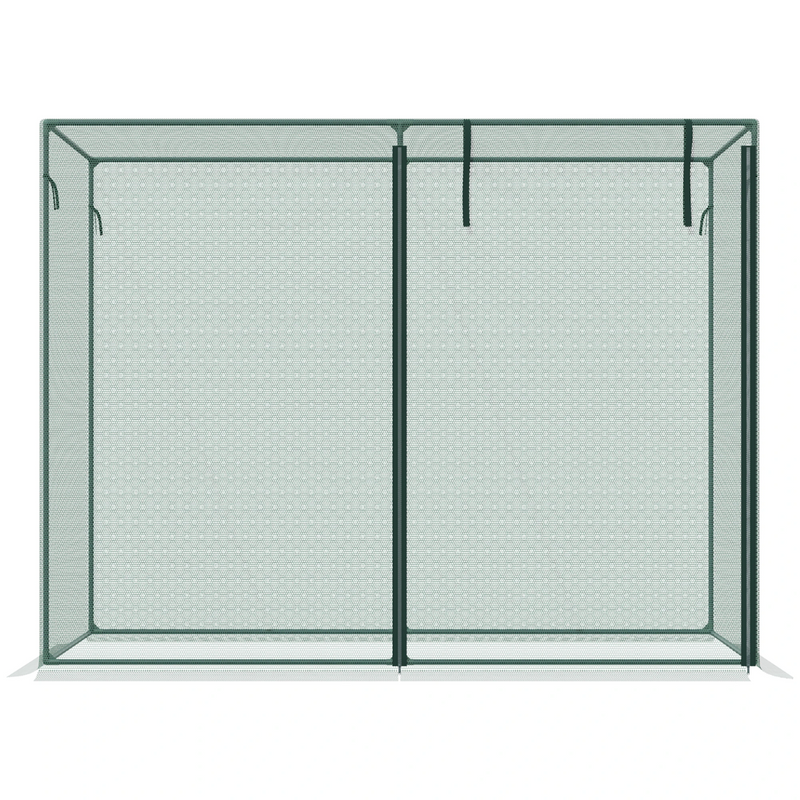 6.5' x 3.3' Mesh Garden Protection Cover with Zipper Door - Green