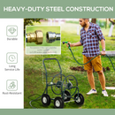 Gardening Accessories, 4 Wheel Garden Hose Reel Cart with Manual Winding Crank - Seasonal Overstock