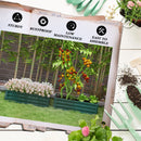 Set of 2 Raised Garden Planter Boxes 43" X 20" Galvanized Steel - 12in Deep - Green