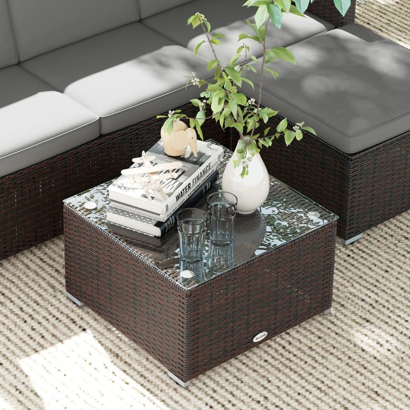 Patio Furniture, Sola Vina 3pc Outdoor Patio Sofa and Ottoman Set with Table - Grey - Seasonal Overstock