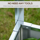 Planters, 5.5' x 3' Galvanized Steel Raised Garden Bed with Removeable Mesh Netting Frame - Cream - Seasonal Overstock