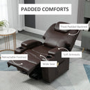 Lift Chairs, West Haven Power Lift Chair Recliner with Remote and Cup Holders - Brown - Seasonal Overstock