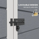 Storage Sheds, 6' x 4.5' Polypropylene Resin Plastic Outdoor Storage Shed with Lockable Double Doors, Floor - Grey - Seasonal Overstock