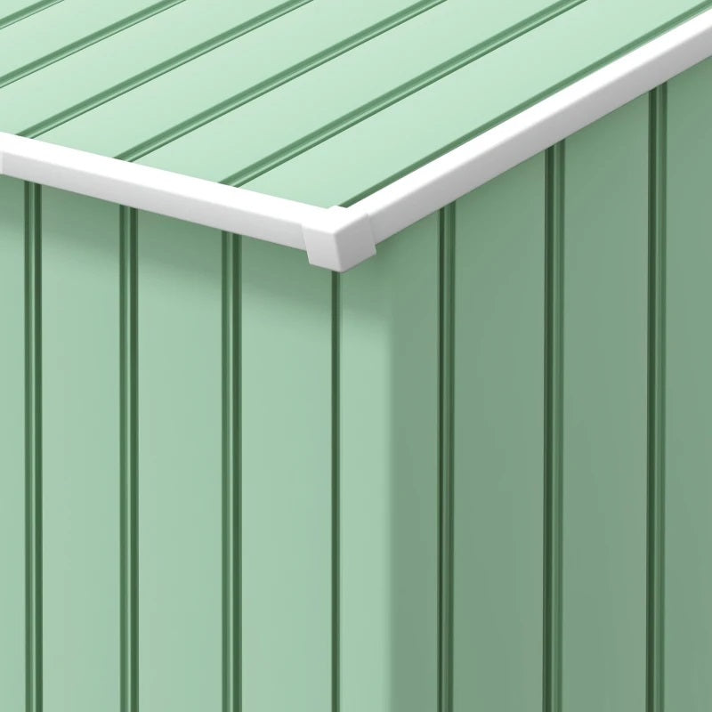 7' x 4' Steel Outdoor Storage Shed - Light Green