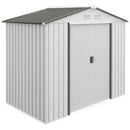 7' x 4' Steel Outdoor Storage Shed - Silver Grey