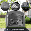 7 x 5 ft Waterproof Bicycle Storage Tent with Carry Bag, Dark Grey