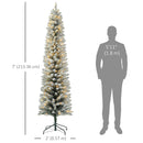 Pencil Christmas tree with measurements against a silhouette of a person