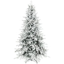 7ft Snow Flocked Artificial Christmas Tree, Realistic Pine Tips and Metal Stand