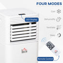 Air Conditioner, HOMCOM 8000 BTU Portable Air Conditioner with Fan, Dehumidifier Mode, Remote Control, 24-Hr Timer, Quiet - White - Seasonal Overstock