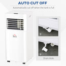 Air Conditioner, HOMCOM 8000 BTU Portable Air Conditioner with Fan, Dehumidifier Mode, Remote Control, 24-Hr Timer, Quiet - White - Seasonal Overstock