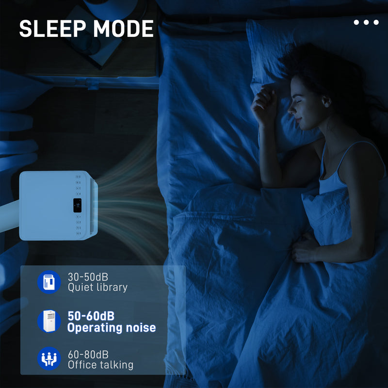 Air Conditioner, HOMCOM 8,000 BTU Portable Air Conditioner with Dehumidifier, Fan, 24-Hr Timer and Remote Control - White - Seasonal Overstock