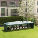 Canopy Tents, 10' x 29' Green Party Canopy Tent with 5 Wall Panels - Seasonal Overstock