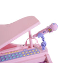 Musical Instruments, Mini Grand Piano Electronic Keyboard for Kids w/ 37 Keys and Microphone - Pink - Seasonal Overstock