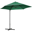 Patio Umbrellas, 8.5ft Offset Cantilever Patio Umbrella Roma Parasol with 360° Rotation - Green - Seasonal Overstock