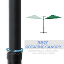 Patio Umbrellas, 8.5ft Offset Cantilever Patio Umbrella Roma Parasol with 360° Rotation - Green - Seasonal Overstock