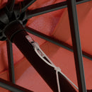 Patio Umbrellas, 8.5ft Outdoor Market Table Patio Umbrella with Tilt and Crank- Wine Red - Seasonal Overstock