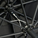 Patio Umbrellas, 8.5ft Outdoor Market Table Patio Umbrella with Tilt and Crank - Black - Seasonal Overstock