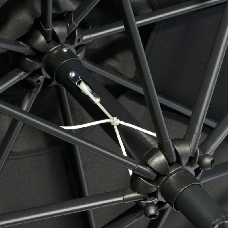 Patio Umbrellas, 8.5ft Outdoor Market Table Patio Umbrella with Tilt and Crank - Black - Seasonal Overstock