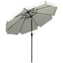 Patio Umbrellas, 8.5ft Outdoor Market Table Patio Umbrella with Tilt and Crank - Cream White - Seasonal Overstock
