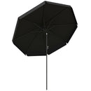 Patio Umbrellas, 8.5ft Outdoor Market Table Patio Umbrella with Tilt and Crank - Black - Seasonal Overstock