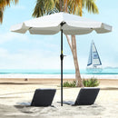 Patio Umbrellas, 8.5ft Outdoor Market Table Patio Umbrella with Tilt and Crank - Cream White - Seasonal Overstock