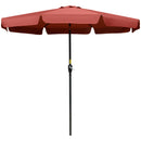 Patio Umbrellas, 8.5ft Outdoor Market Table Patio Umbrella with Tilt and Crank- Wine Red - Seasonal Overstock