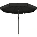 Patio Umbrellas, 8.5ft Outdoor Market Table Patio Umbrella with Tilt and Crank - Black - Seasonal Overstock