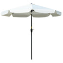 Patio Umbrellas, 8.5ft Outdoor Market Table Patio Umbrella with Tilt and Crank - Cream White - Seasonal Overstock