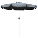 Patio Umbrellas, 8.5ft Outdoor Market Table Patio Umbrella with Tilt and Crank- Dark Grey - Seasonal Overstock